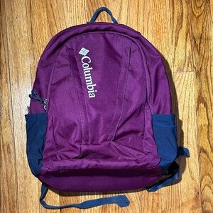 Columbia Backpack in Deep Purple and Navy